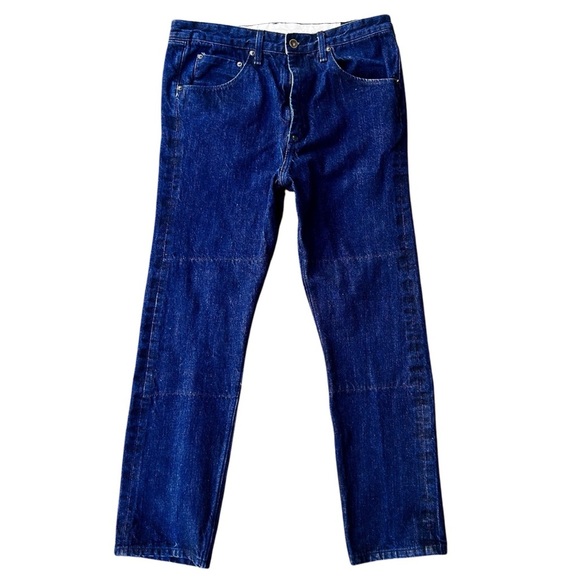 Rag & Bone Archive Salvage Jeans 34 Back Buckle Straight Leg Dark Wash Unisex - Picture 1 of 15